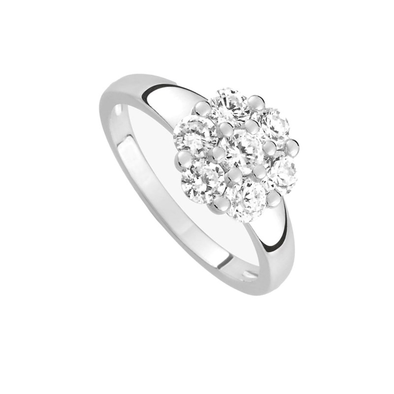 Bague femme - Oxyde de zirconium - Argent 925