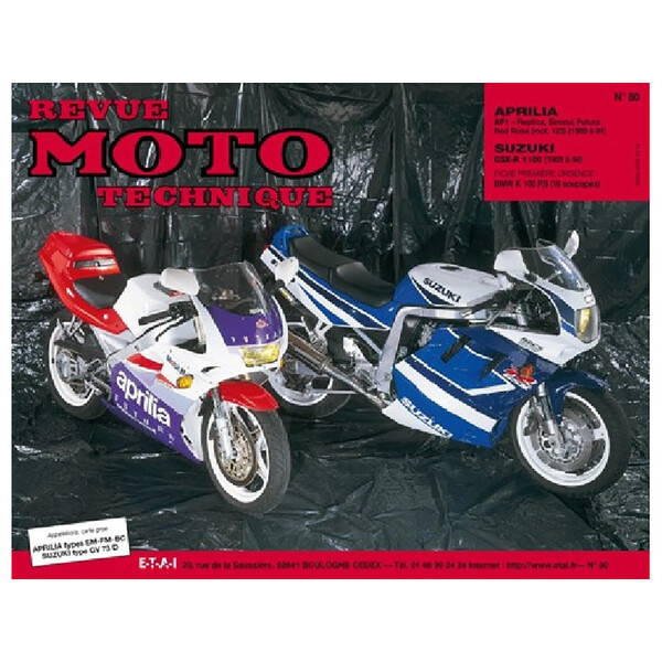 Etai - RMT 80.2 APRILIA 125 AF1 (1989 à 1991) et SUZUKI GSX-R1100 (1989 à 1994)