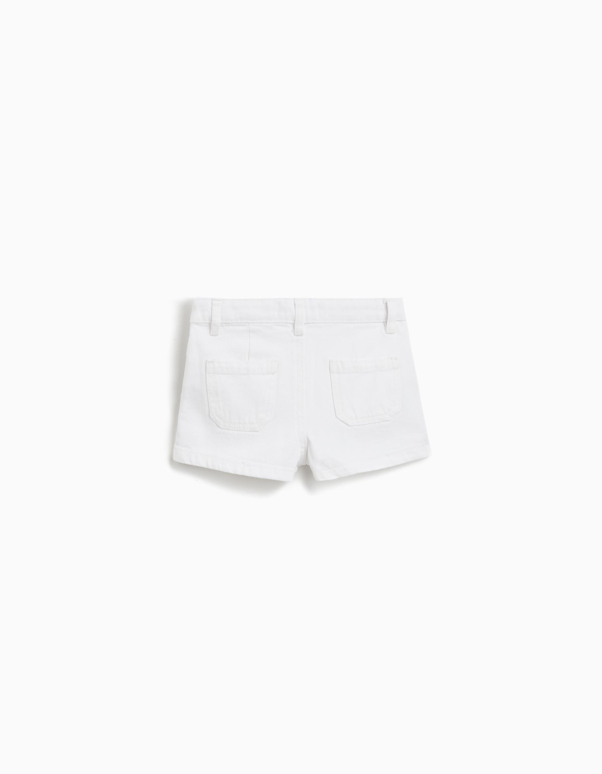 Saia-calção de Ganga, Menina, Branco