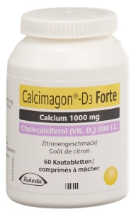 CALCIMAGON D3 Forte Kautabletten Zitrone, 60 Stück