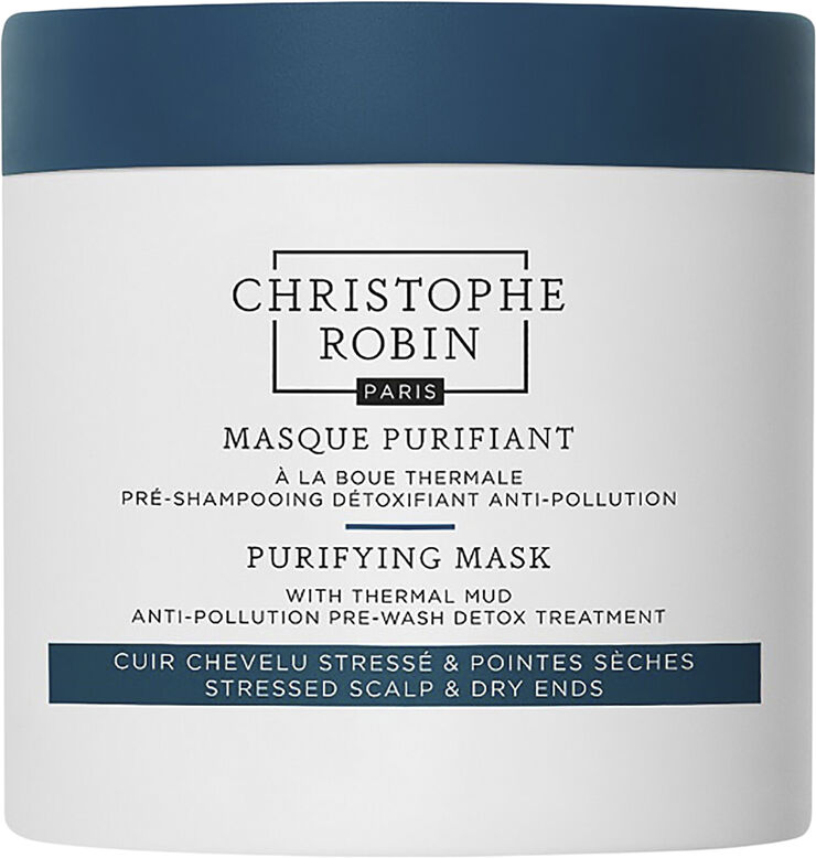 CHRISTOPHE ROBIN Purifying Mask with thermal mud - Detoxifying revitalizing haircare