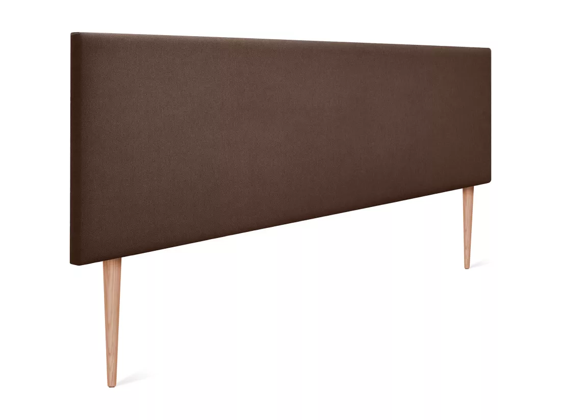 DHOME Tête de lit en tissu Aqualine lisse 160x105cm avec pieds Lits 150/160 - Marron