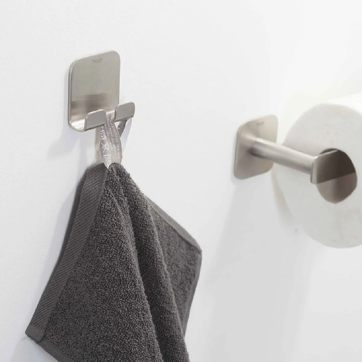 Porte-serviette double TIGER Colar - Argenté