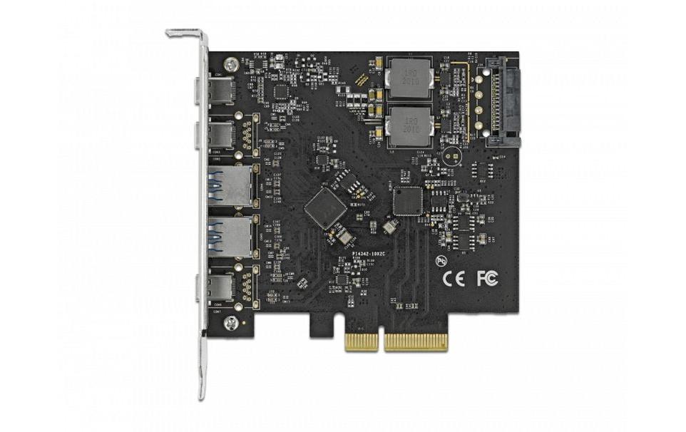 PCI-Express-Karte USB 3.1 Gen2 - 3x USB-C + 2x USB-APCIe-Schnittstellenkarte mit fünf USB-3.1-Anschlüssen (Typ-C und Typ-A)