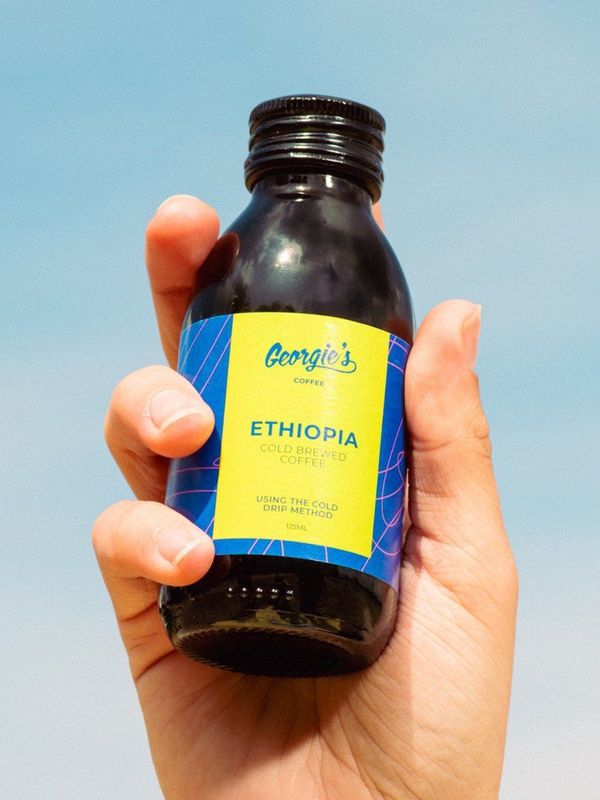 Georgie’s Cold Brew Koffie Ethiopia - 12x125ml (12 stuks) – Koude Koffie – Ijskoffie – Iced Coffee – Cold Drip Koffie – Ready to Drink Koffie