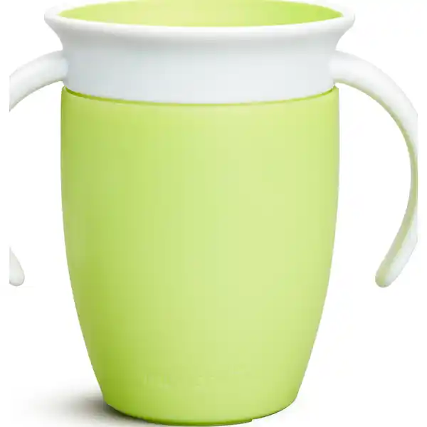 360° Trinklernbecher mit Griffen, grün 207 ml
