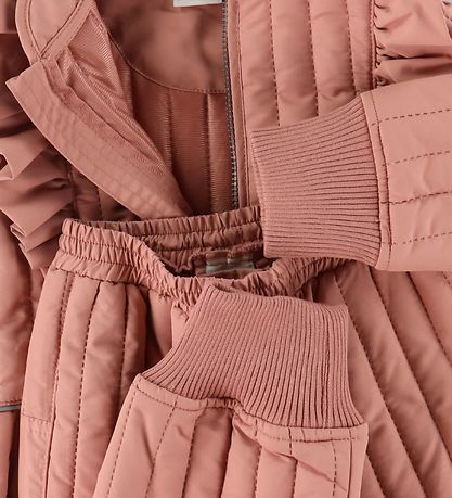 En Fant Termot?j - Old Rose m. Fl?ser