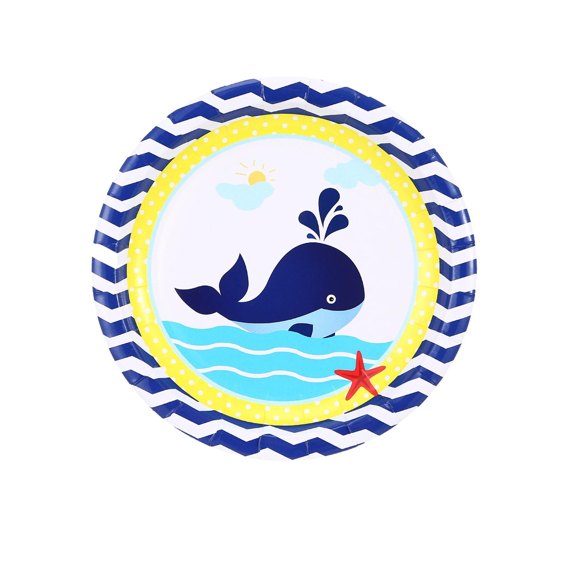 (115-tlg. Set) Einweg Kinder Geburtstags Party Set   Girlande - Maritimes Schiff