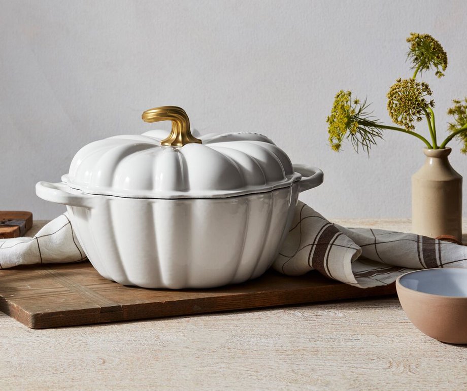 Le Creuset Braadpan Pompoen Wit 24cm