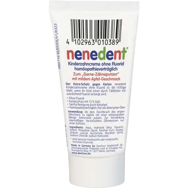Kinderzahncreme ohne Fluorid