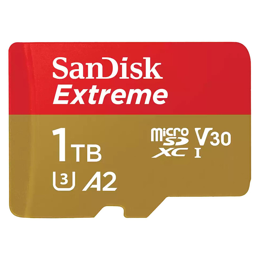 SanDisk Extreme microSDXC UHS-I U3 1 To + Adaptateur SD