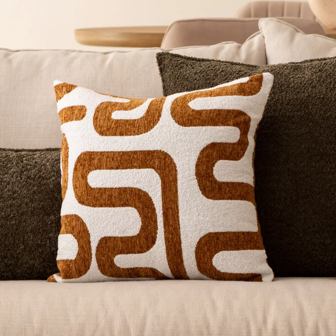 Coussin carré (40 x 40 cm) Safina Marron