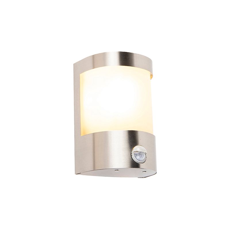 Moderne buitenwandlamp RVS bewegingssensor IP44 - Mira
