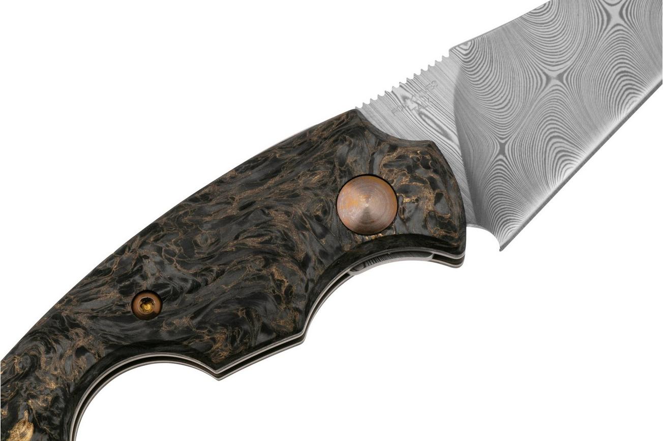 Fox Knives Virtus FX-541 DMG, Damasteel Carbon Fiber sigaarmes