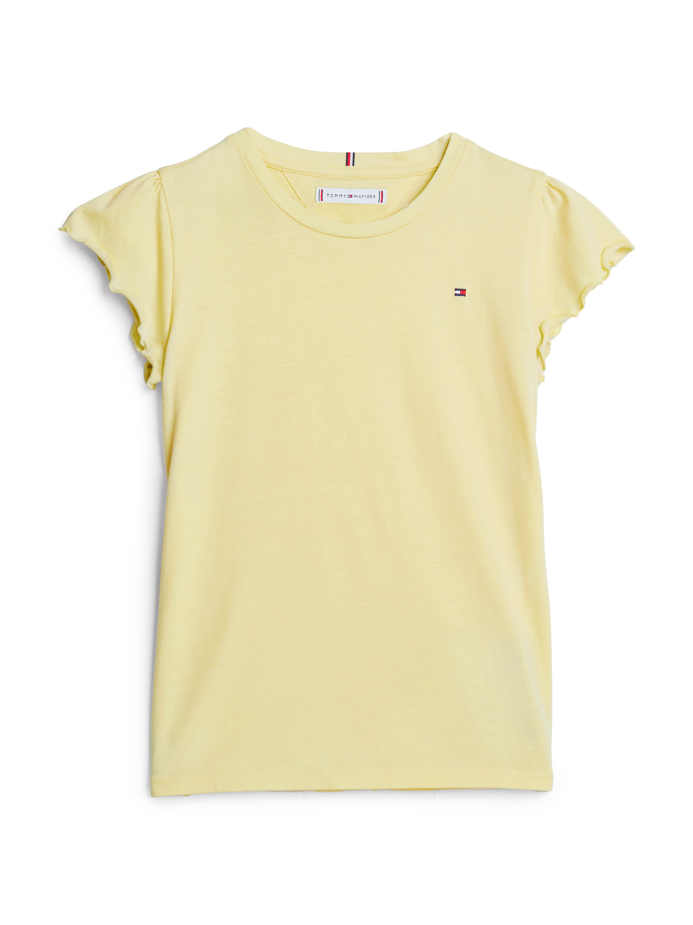 Tommy Hilfiger T-Shirt »ESSENTIAL RUFFLE SLEEVE TOP« mit gewelltem Ärmelabschluss