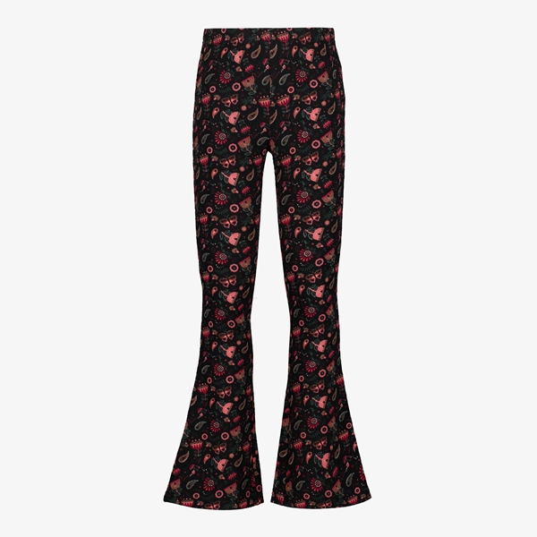 TwoDay meisjes flared broek zwart met print