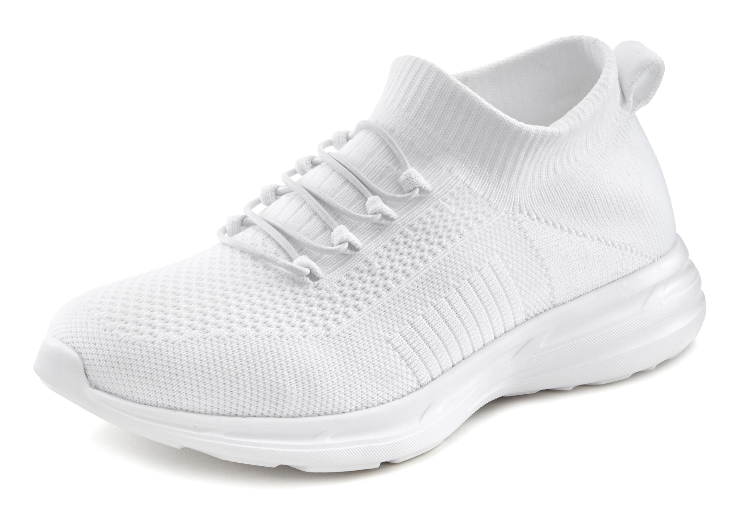 LASCANA Sneaker »Slipper, Halbschuh, ultraleicht und bequem,«  zum Reinschlüpfen mit elastischen Schnürbändern VEGAN