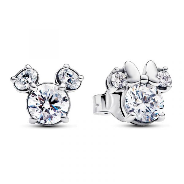 Pandora Joalheria Brincos Brilhantes Disney Mickey e Minnie Mouse 293219c01