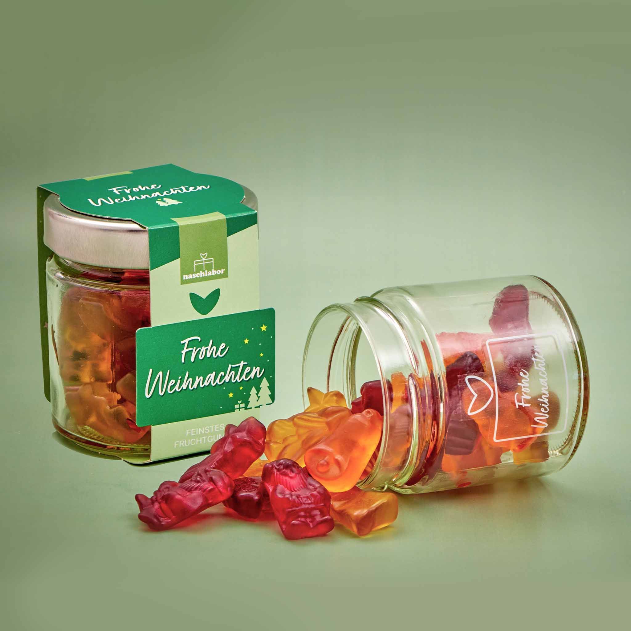 naschlabor 4er Set Weihnachtliche Fruchtgummi und Marshmallow