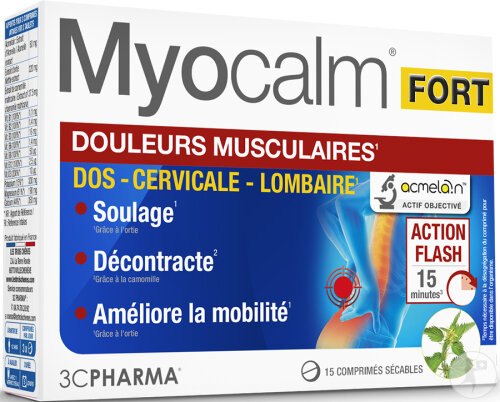 3C Pharma Myocalm Fort Douleurs Musculaires 15 Capsules