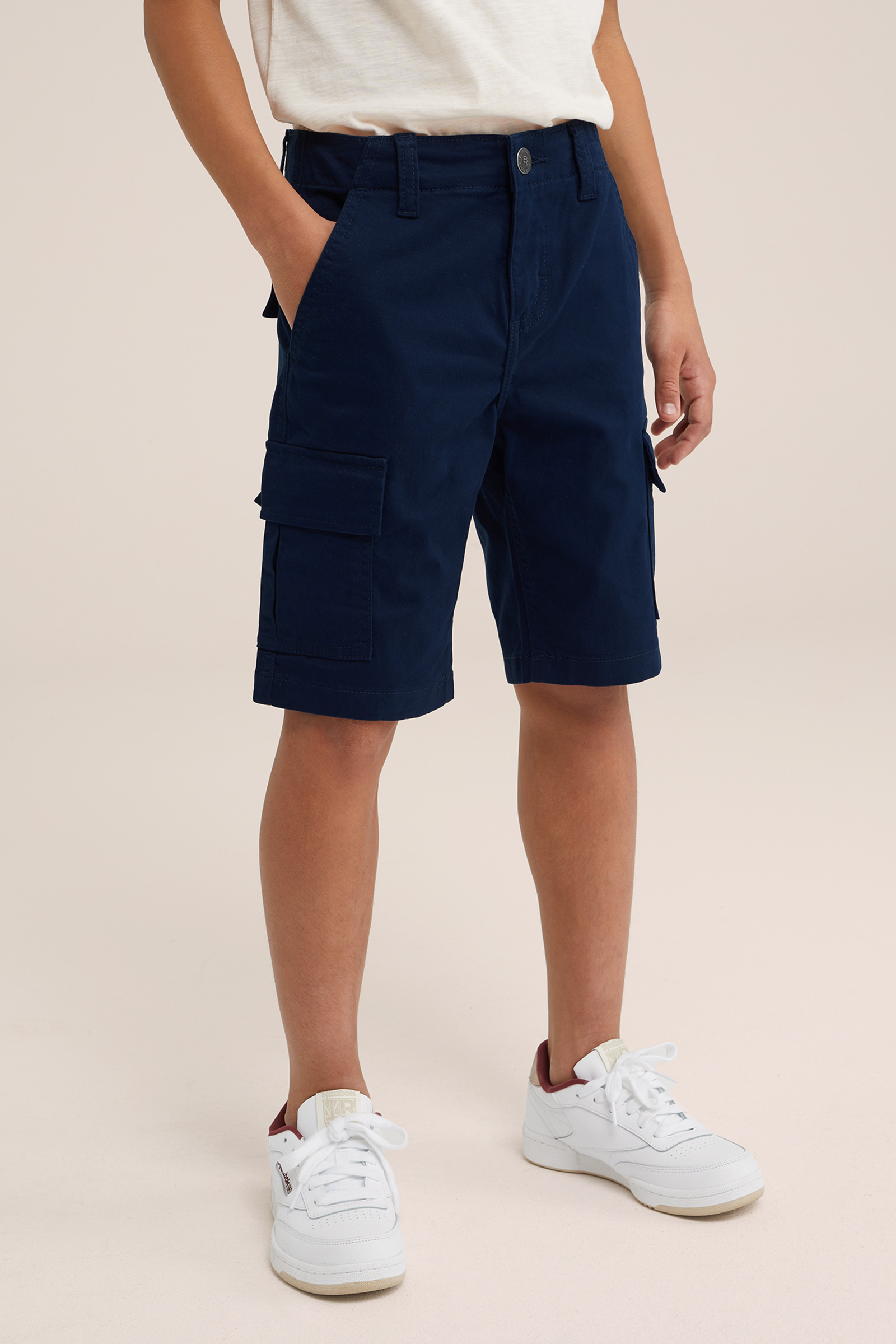 Jongens short met cargozakken Blue Ridge Donkerblauw