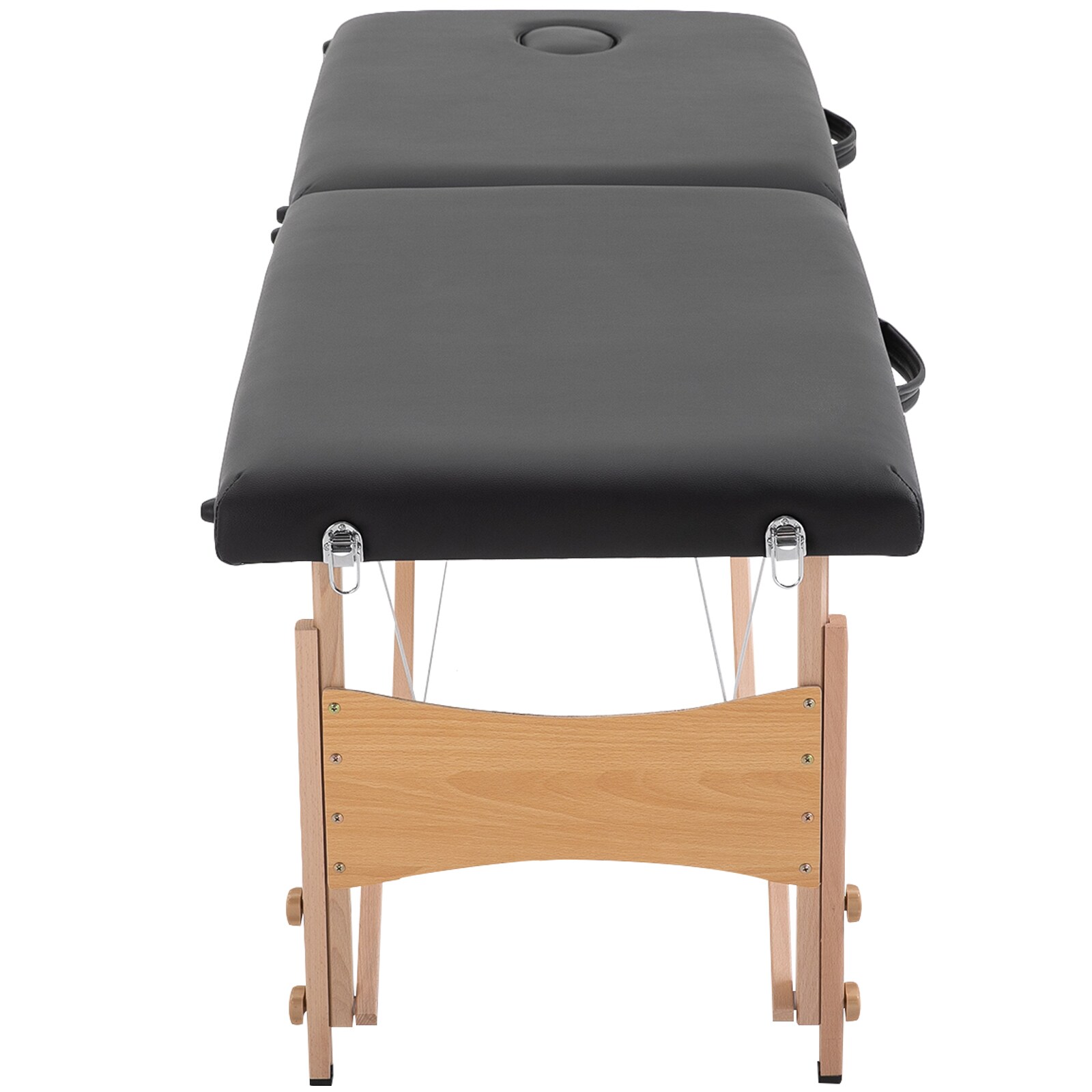 HOMCOM Mobiler Massagetisch schwarz 186 x 60 x 58-81 cm