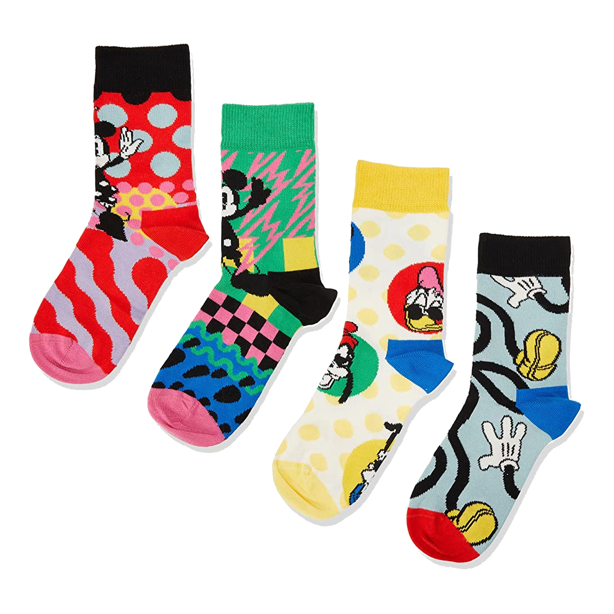 Pacote com 4 pares de meias infantis da Disney para presente de Natal.
