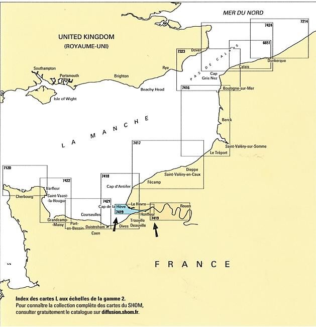 EPSHOM - 7419L LA SEINE DU HAVRE A ROUEN