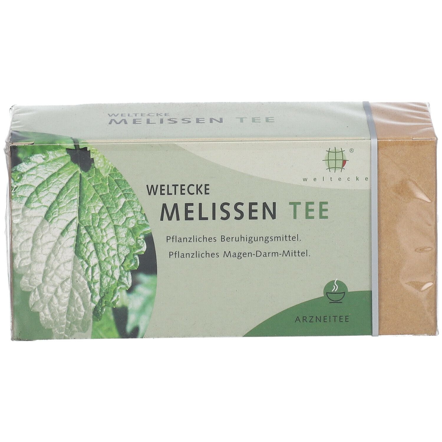 Melissentee im Filterbeutel