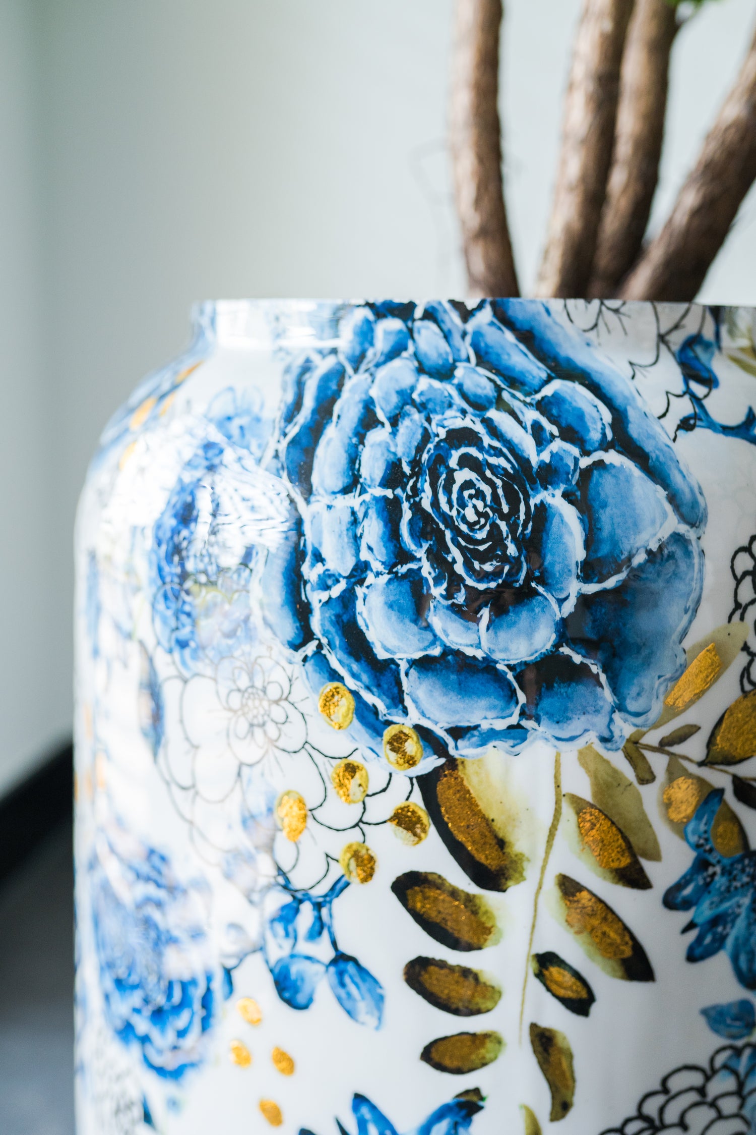 TS bloempot Dutch blauw D 30 H 42 cm