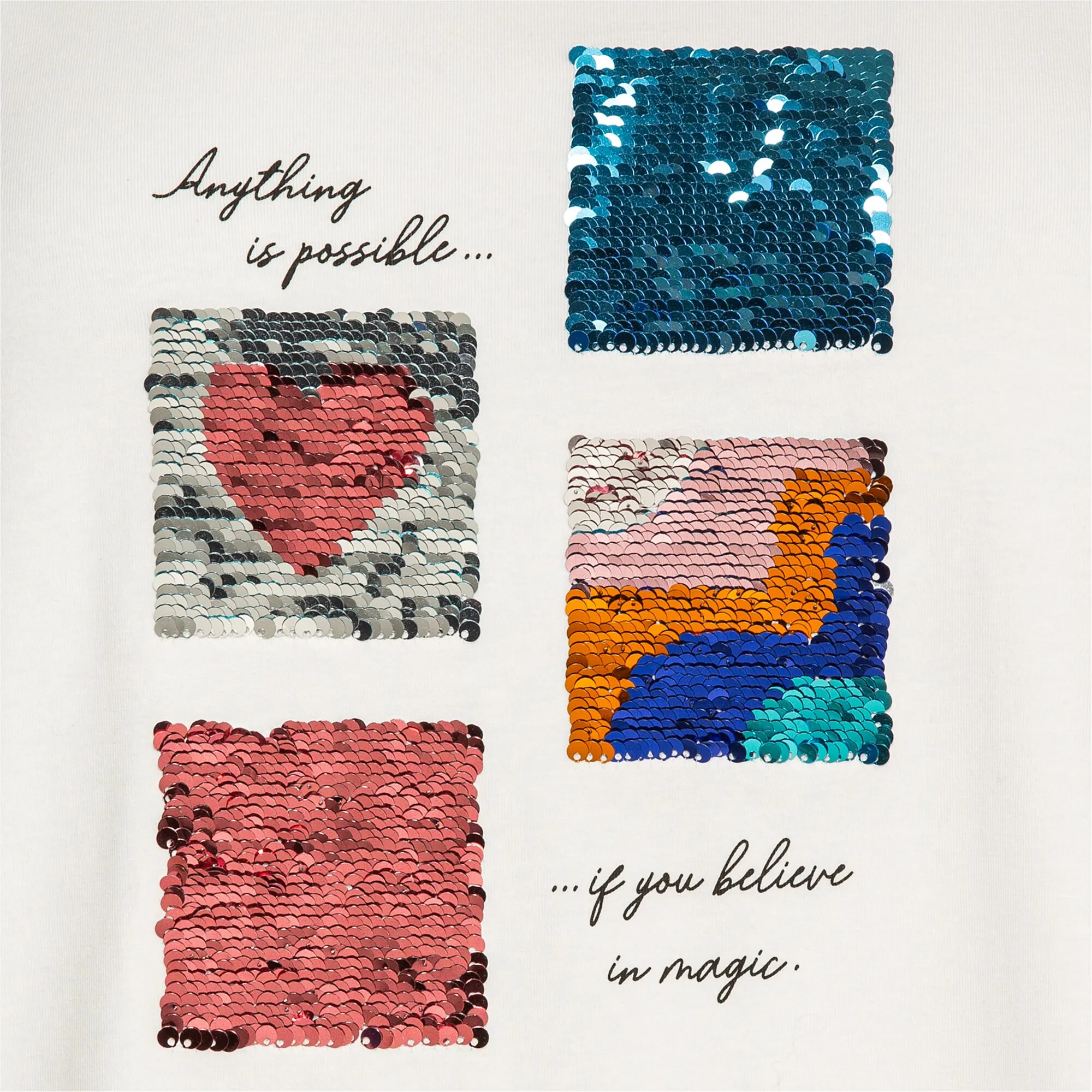 Damen-Shirt mit Wendepailletten, große Größen