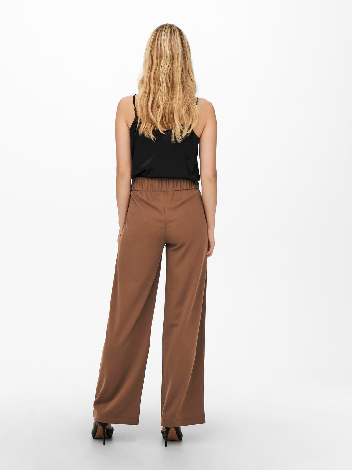 JDYGEGGO Mittlere Taille Weiter Beinschnitt Hose mit weitem Beinschnitt Aztec