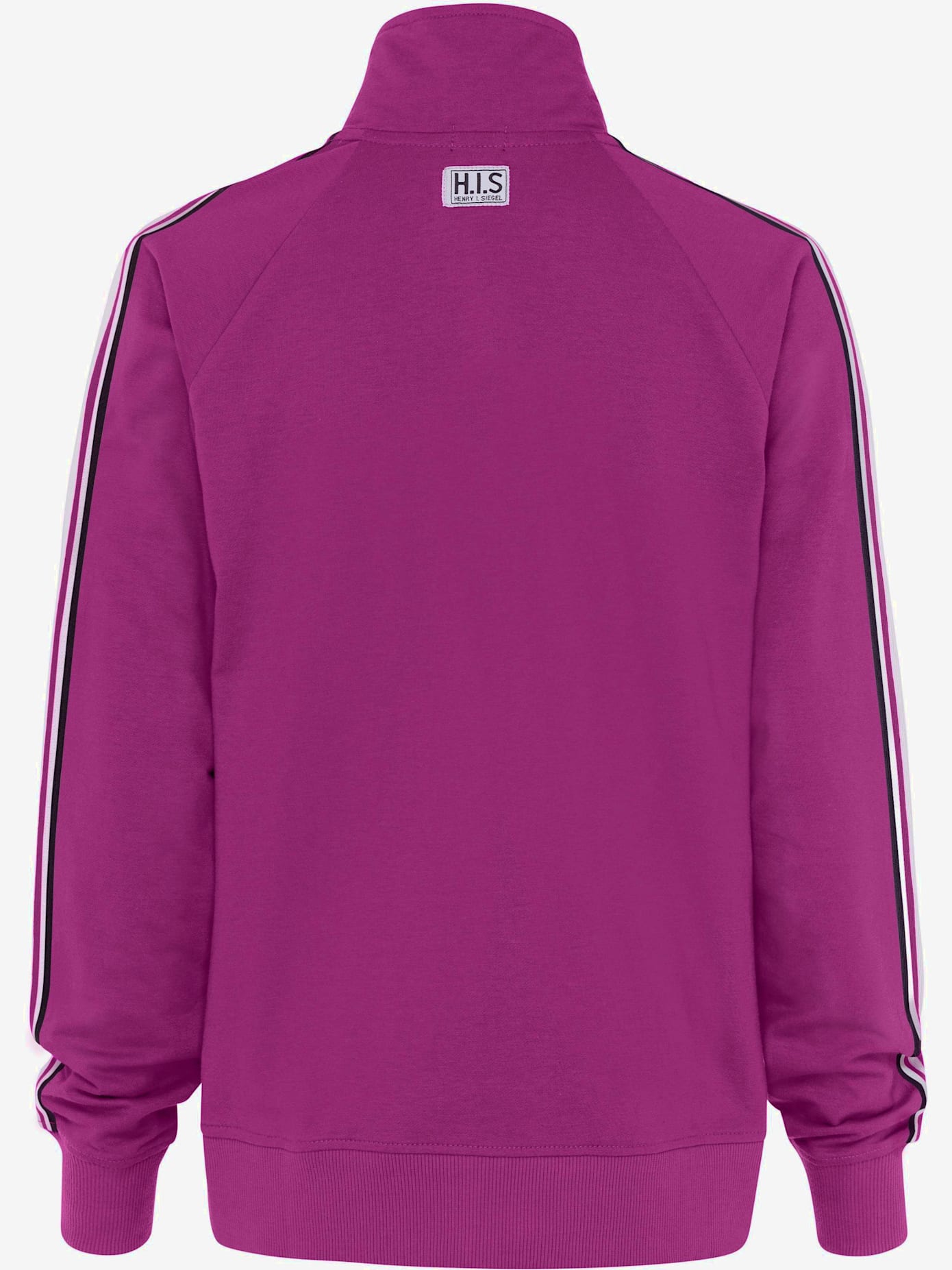 Veste sweat veste à col montant et rayures