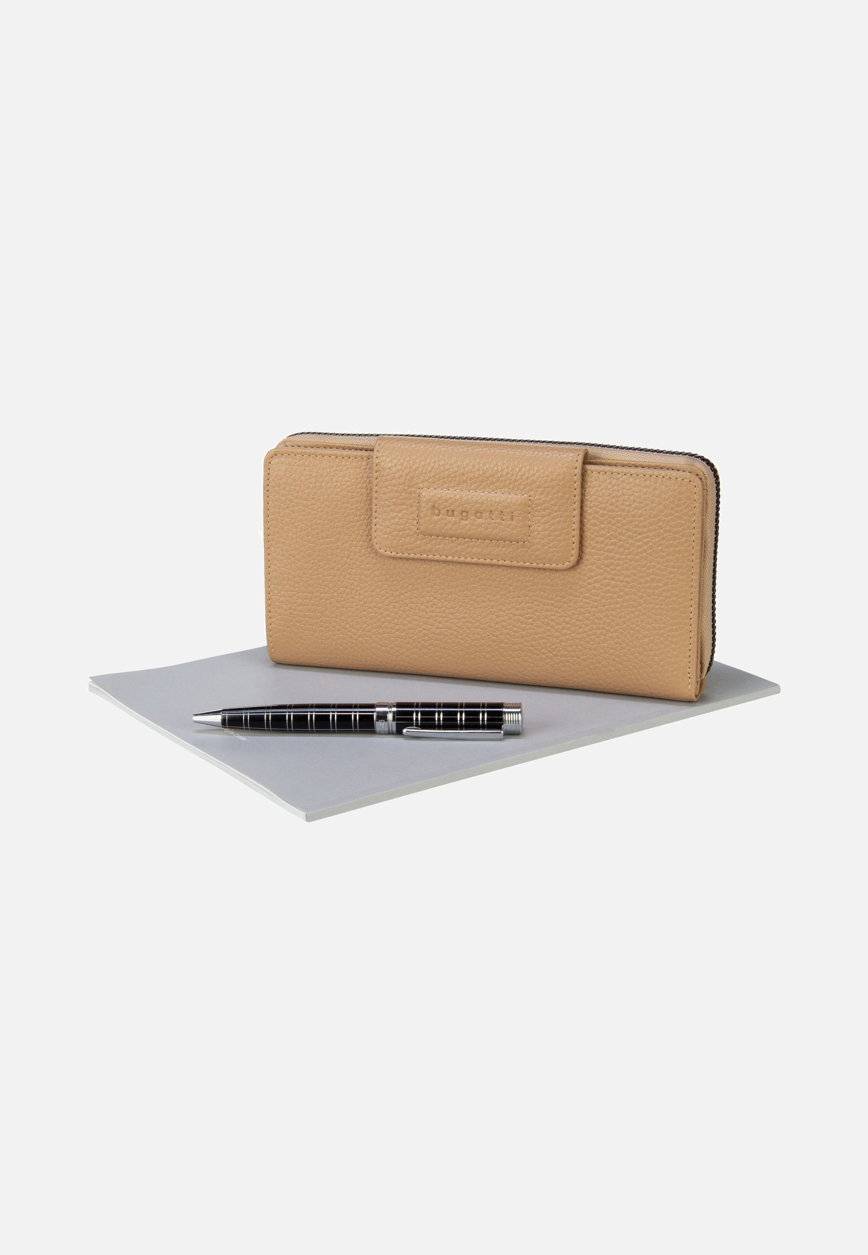 Elsa Ladies Zip Large Sand - Portemonnaie