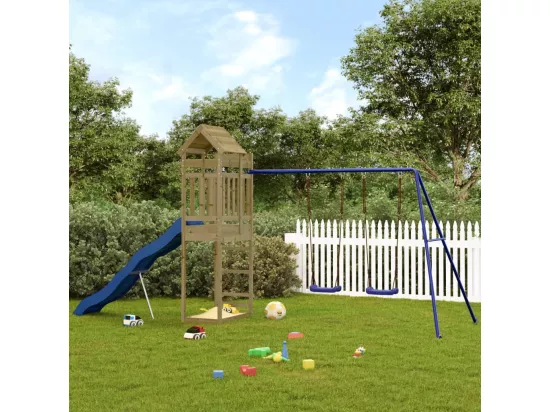 Aire de jeux d'extérieur bois de pin imprégné