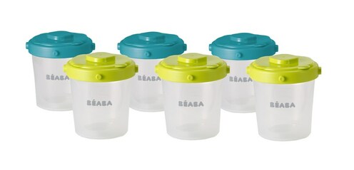 Lot de 6 portions clip 2ème âge 200ml - BEABA