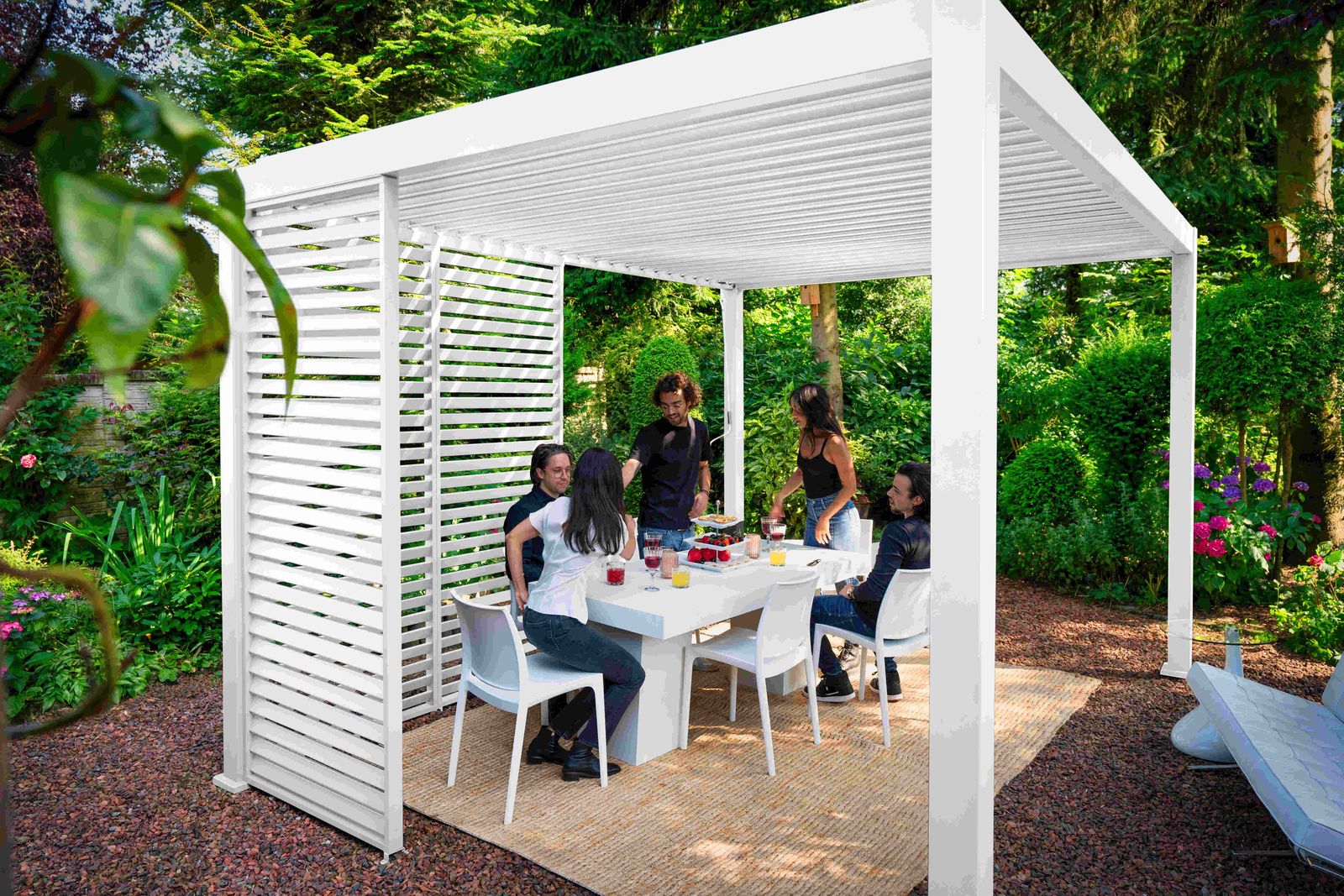 Orion 360 cm kant Louvre Shutter Paneel - White