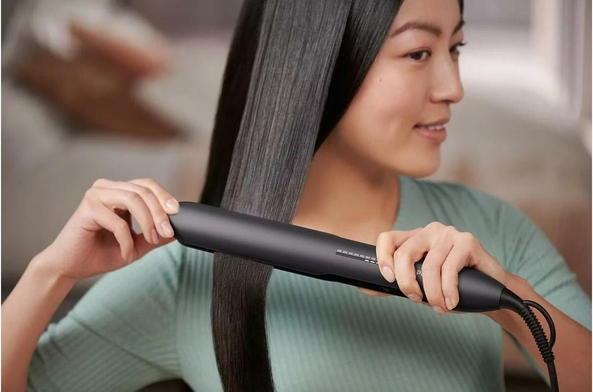 Series 5000 Haarglätter ThermoShield Glätteisen Keramik Haar Streckeisen mit Ionenfunktion (BHS510/00) - Schwarz