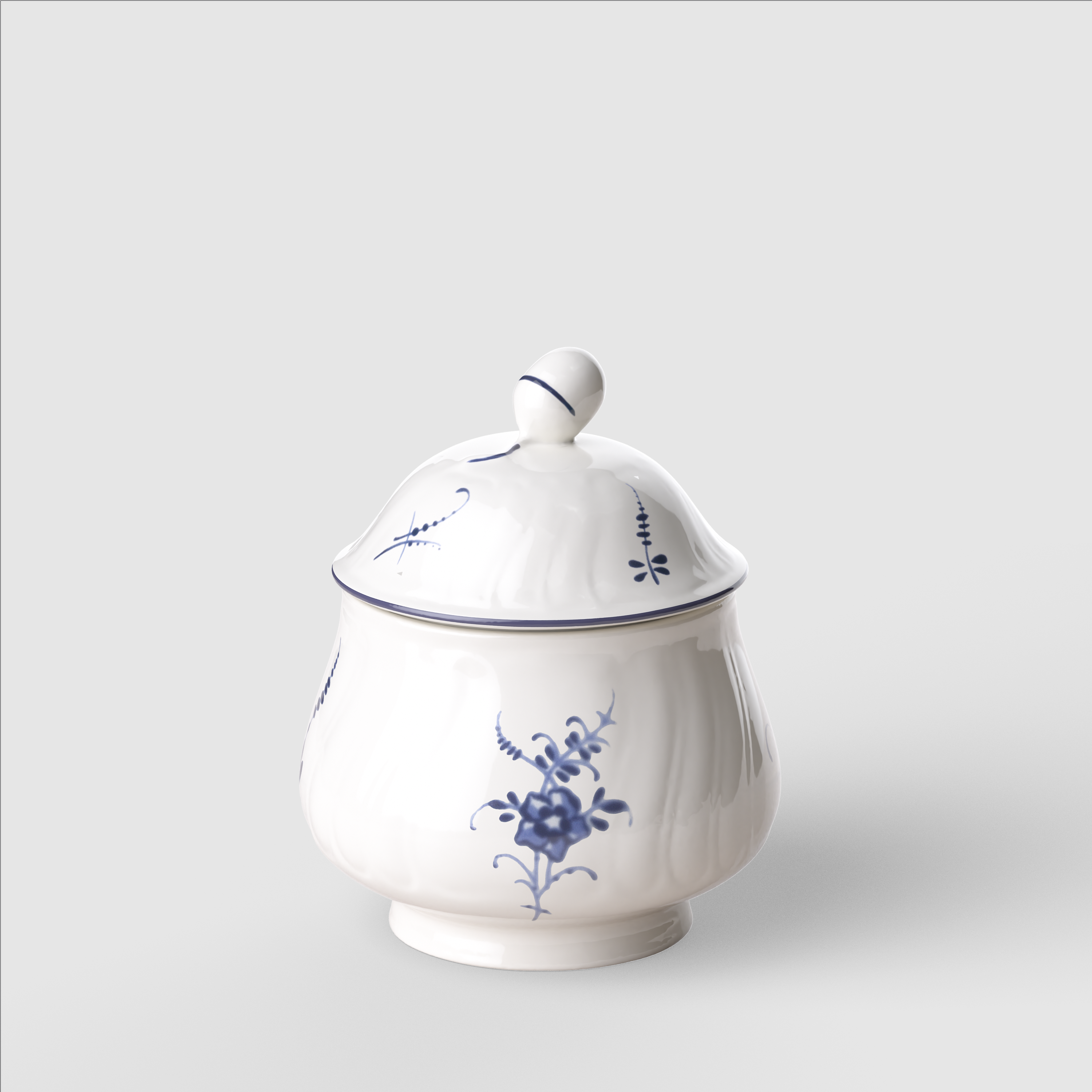 Vieux Luxembourg Sugar bowl White, 9.2 oz, Premium Porcelain