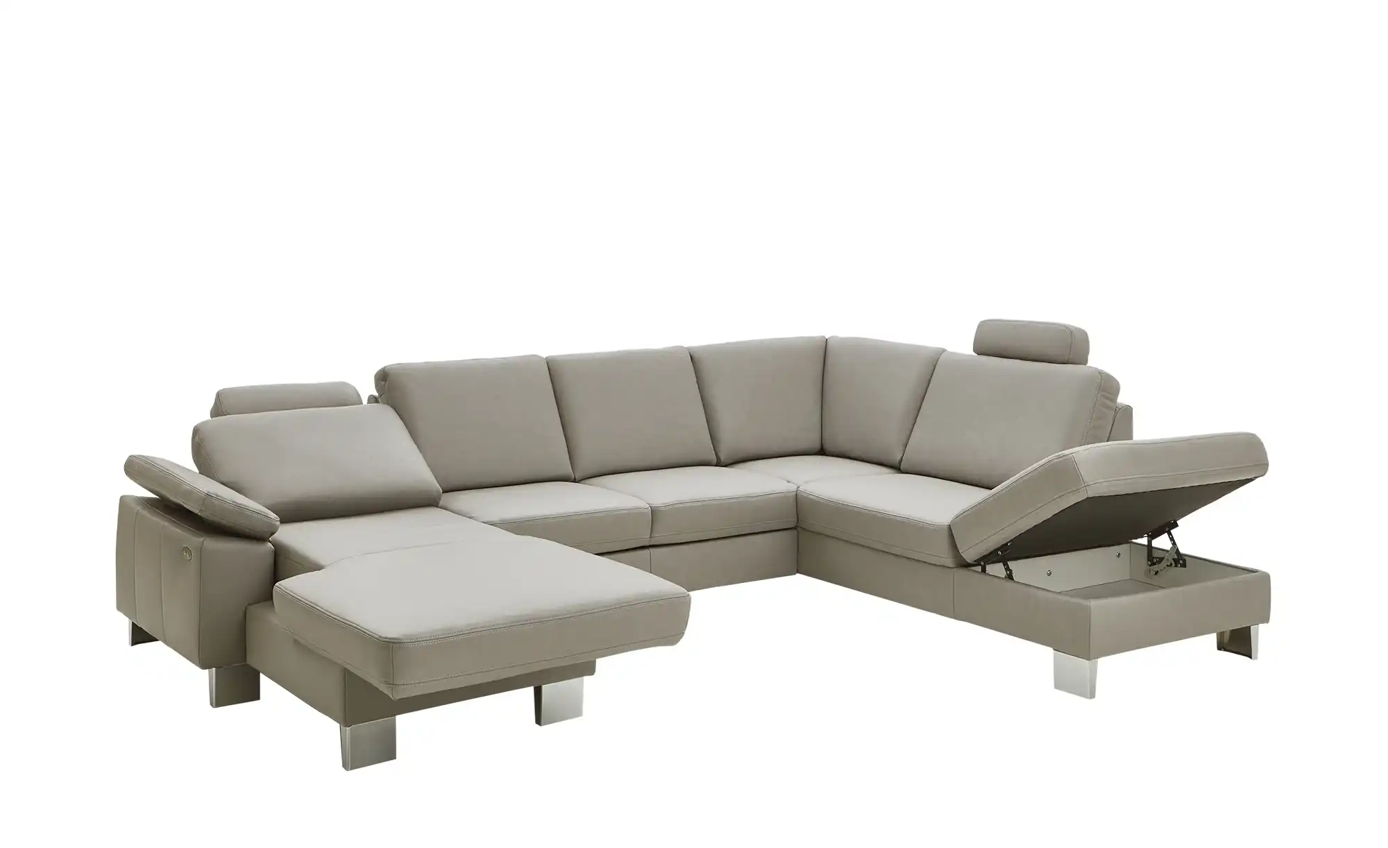 meinSofa Wohnlandschaft mit Sitz- und Rückenbezug aus Echtleder Samu-L
