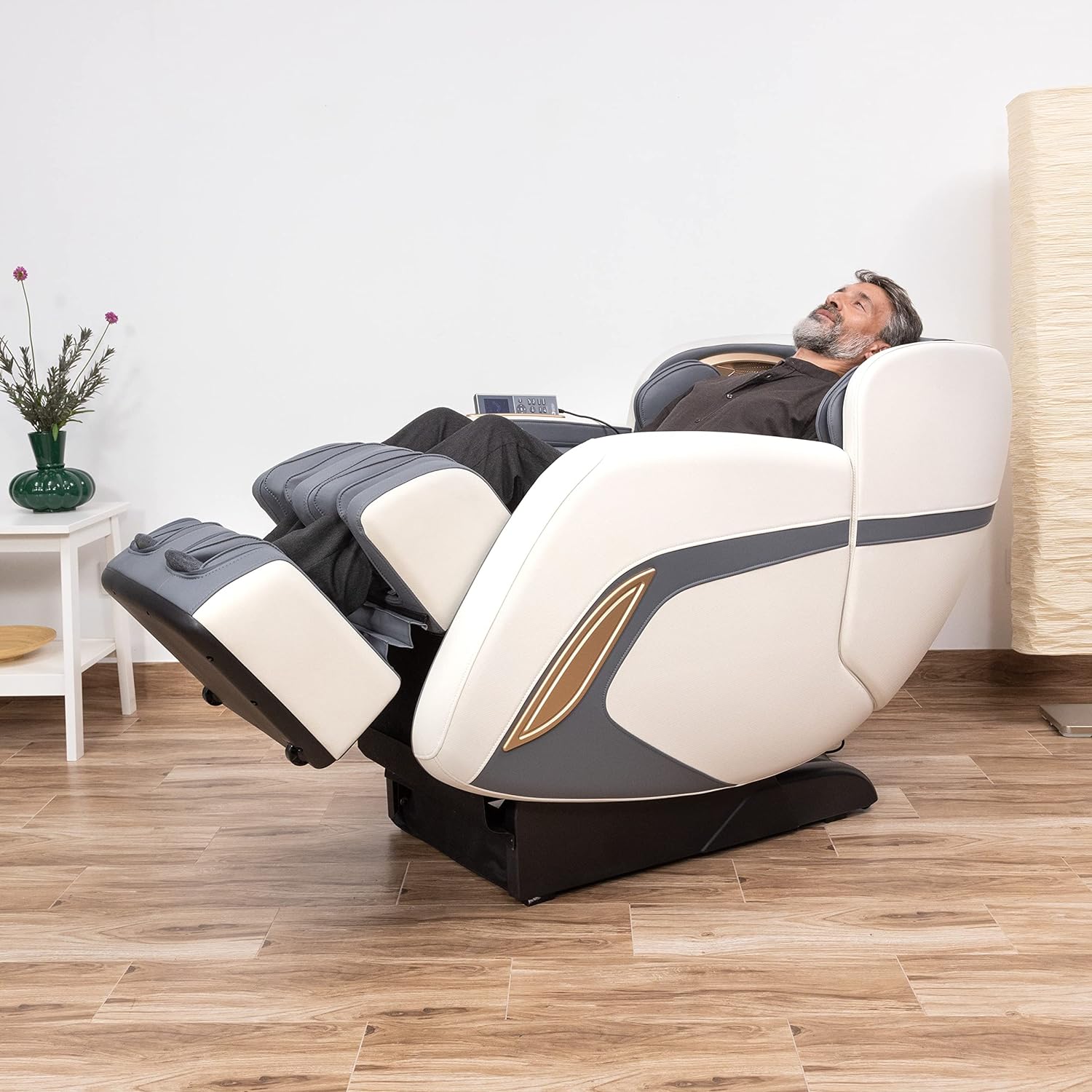 GLOBAL RELAX | KENSHO&reg; Plus | Sill&oacute;n Masaje Azul Grisaceo | 7 Programas | Presoterapia de Aire, Reflexoterapia de Pies, Termoterapia Espalda, Gravedad y Espacio Cero| Sonido Envolvente 3D | Bluetooth