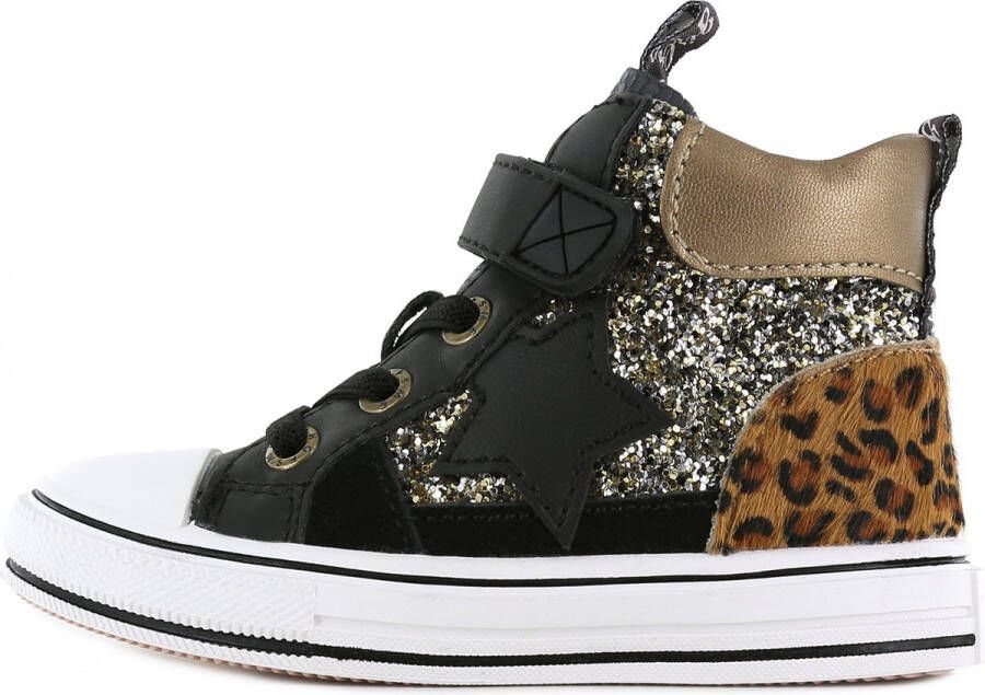 Shoesme Sneakers | | Black Gold | Leer