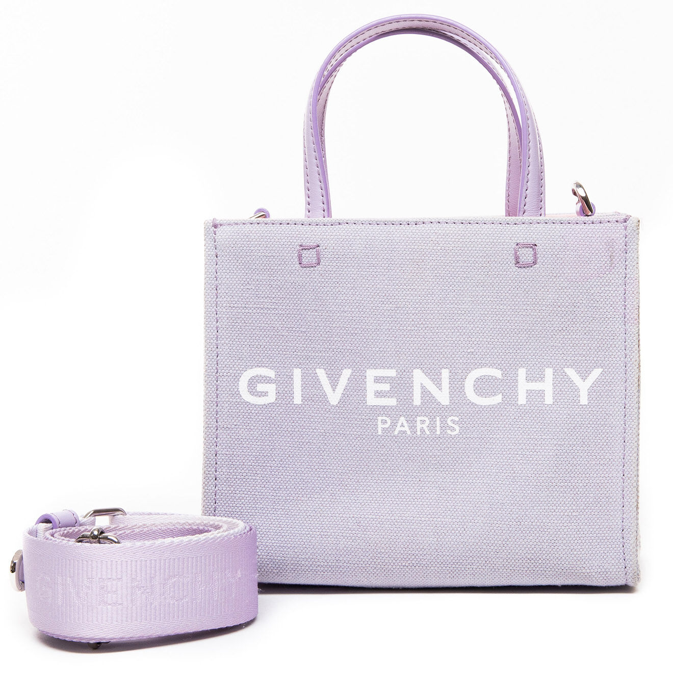 Givenchy Sac bandoulière en Toile violet Etat: Très bon état - Longueur 19 cm