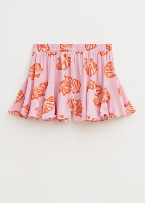 Skort met all over print roze (ROS.L)