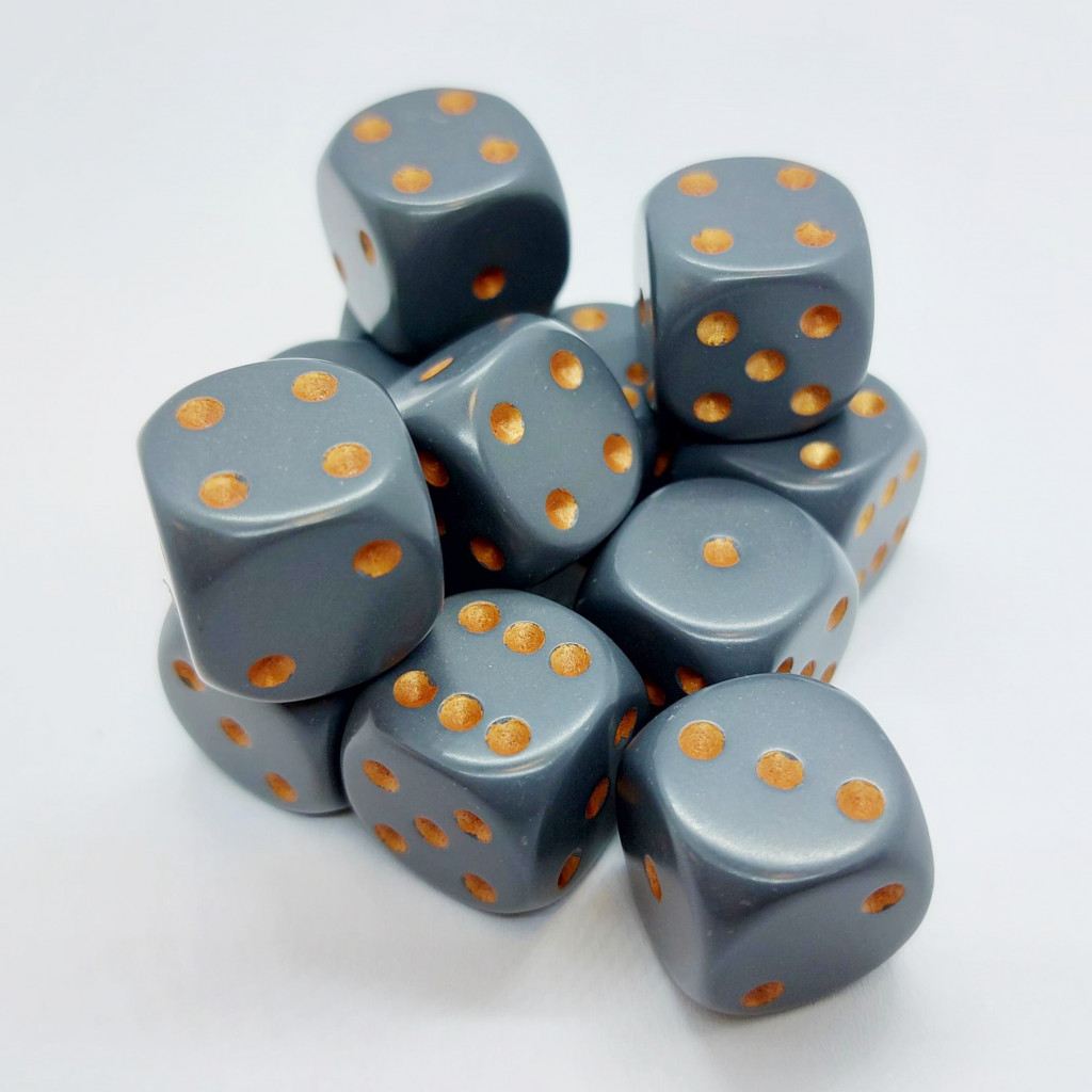 Set de 12 Dés 6 Faces Chessex : Opaques