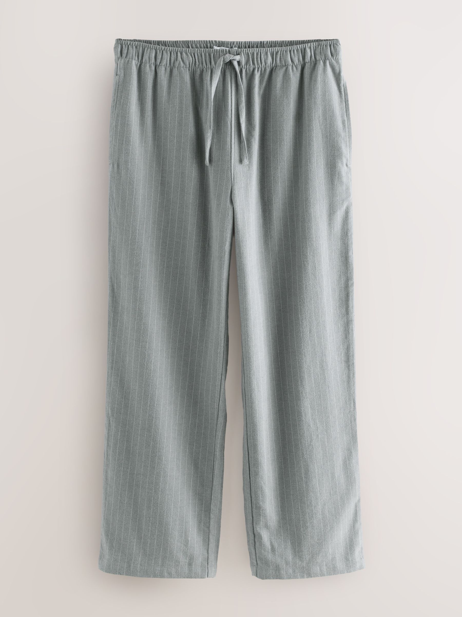 Grijs/Naturel Strepen - Geweven pyjamabroeken 2 pack