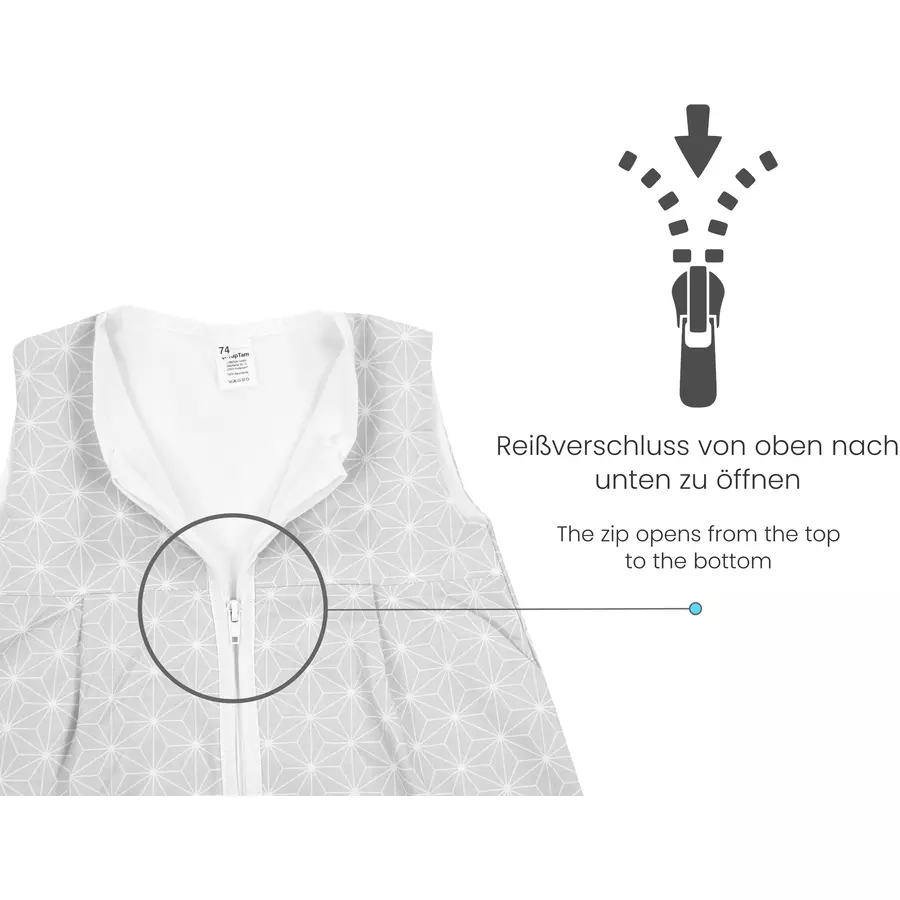 TupTam Baby Sommer Schlafsack Ärmellos Unwattiert weiß Modell 2