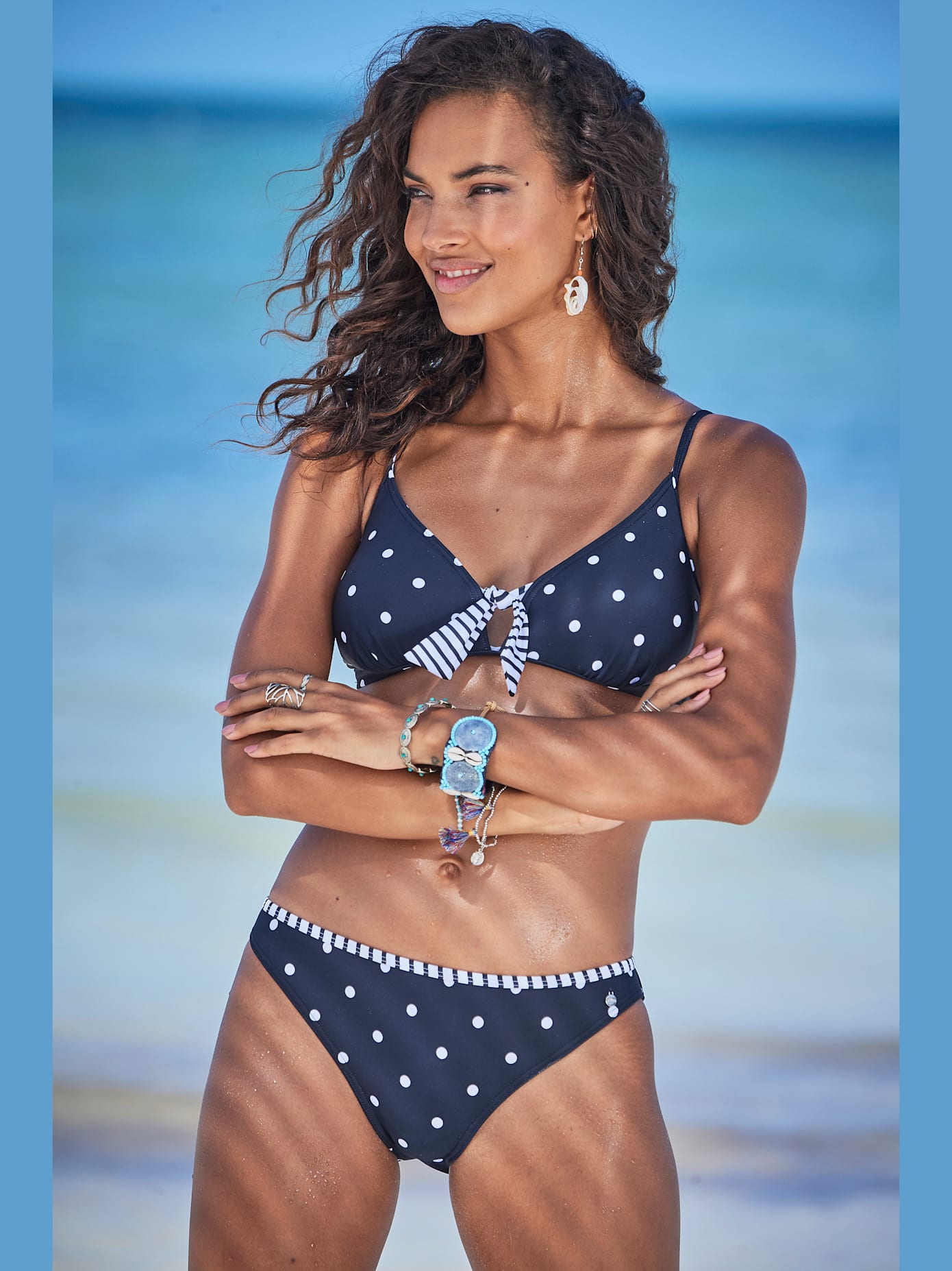 Bas de maillot de bain motif à pois tendance