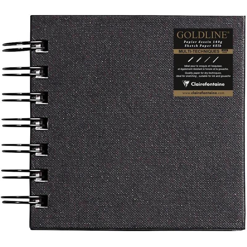 Goldline carnet spiralé 64F 10x10cm 140g - Blanc