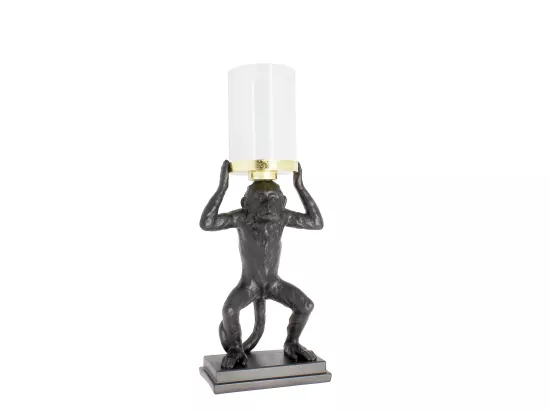 Now's Home - Photophore Petit Singe Ludique 19x10x46cm Monkey